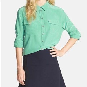 Two by Vince Camuto Silk Utility Shirt